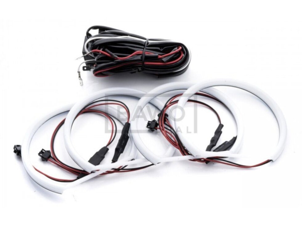 BMW E39 - LED Angel Eyes kroužky UHP Cotton Mléčné 131mm