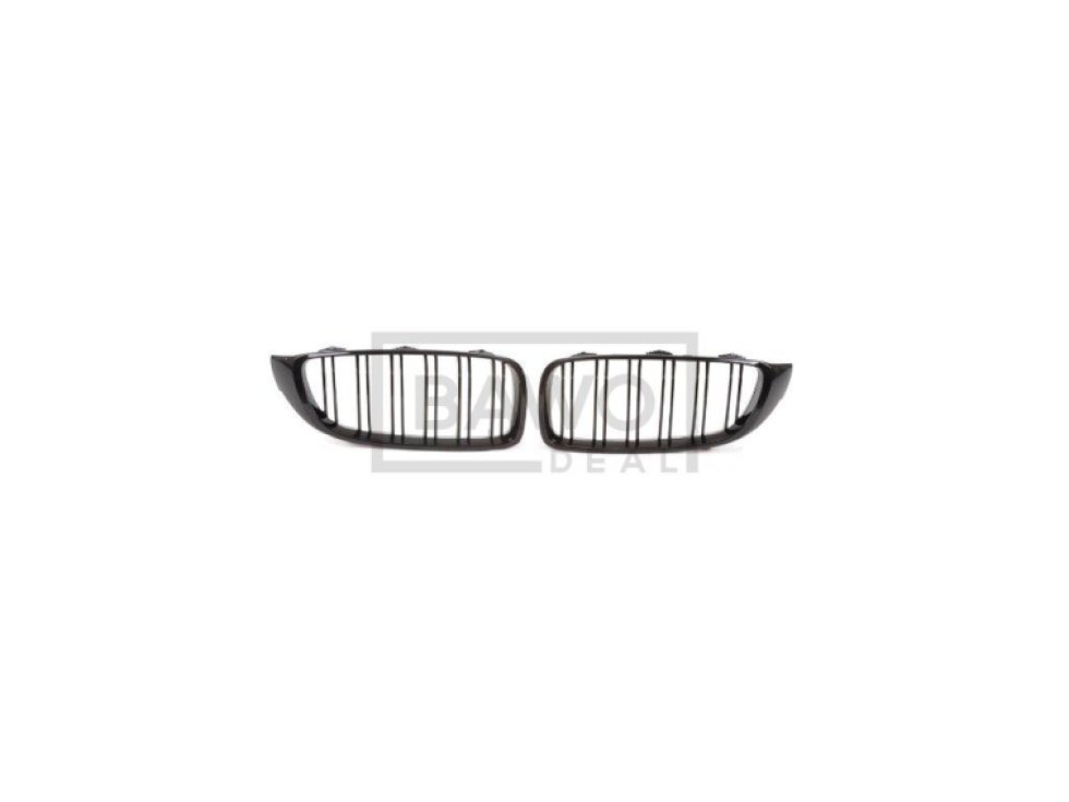Ledvinky Dual line pro BMW F32/F33/F36 přední maska, černé lesklé mřížky
