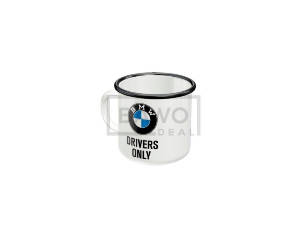 Plechový hrnek BMW Drivers only - plecháček