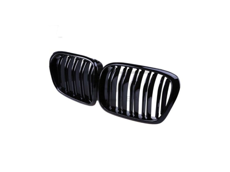 Ledvinky Dual line pro BMW E39 96-03, přední maska, černé lesklé mřížky