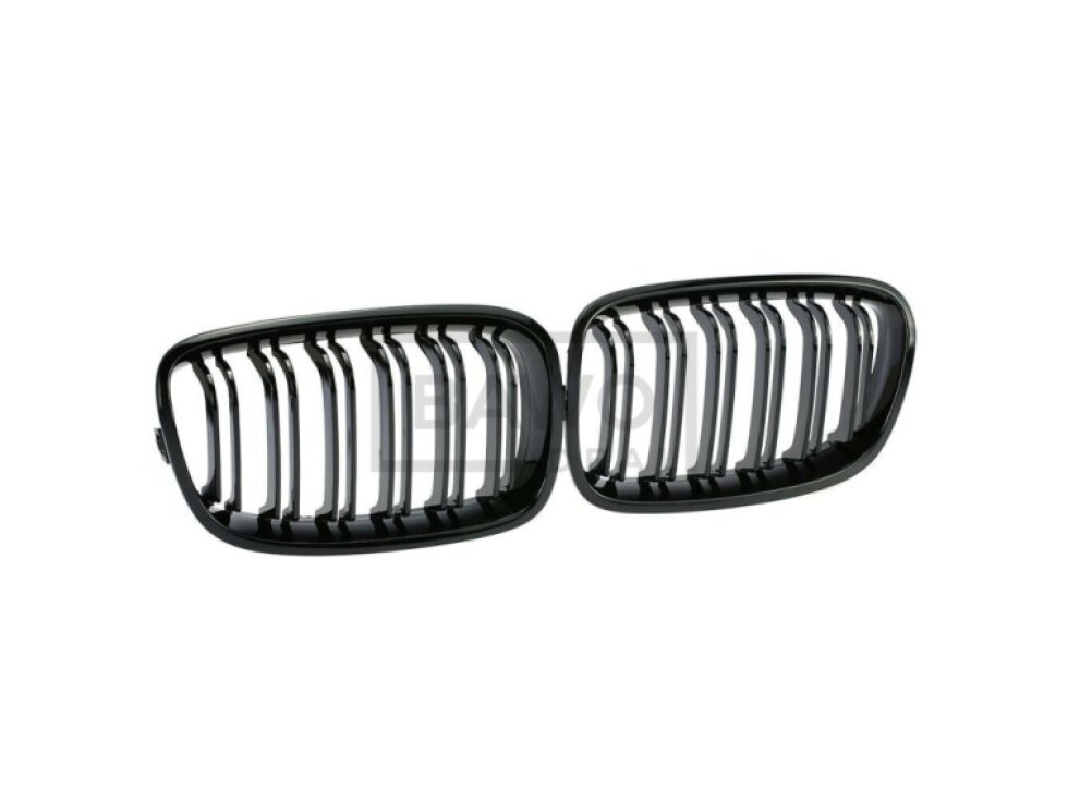 Ledvinky Dual line pro BMW F20/F21 11-15, přední maska, černé lesklé mřížky