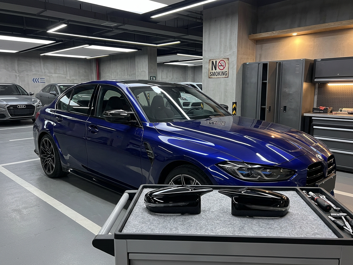 Kryty zrcátek M style pro BMW F39 F48 G29 F40 F44 - černé lesklé