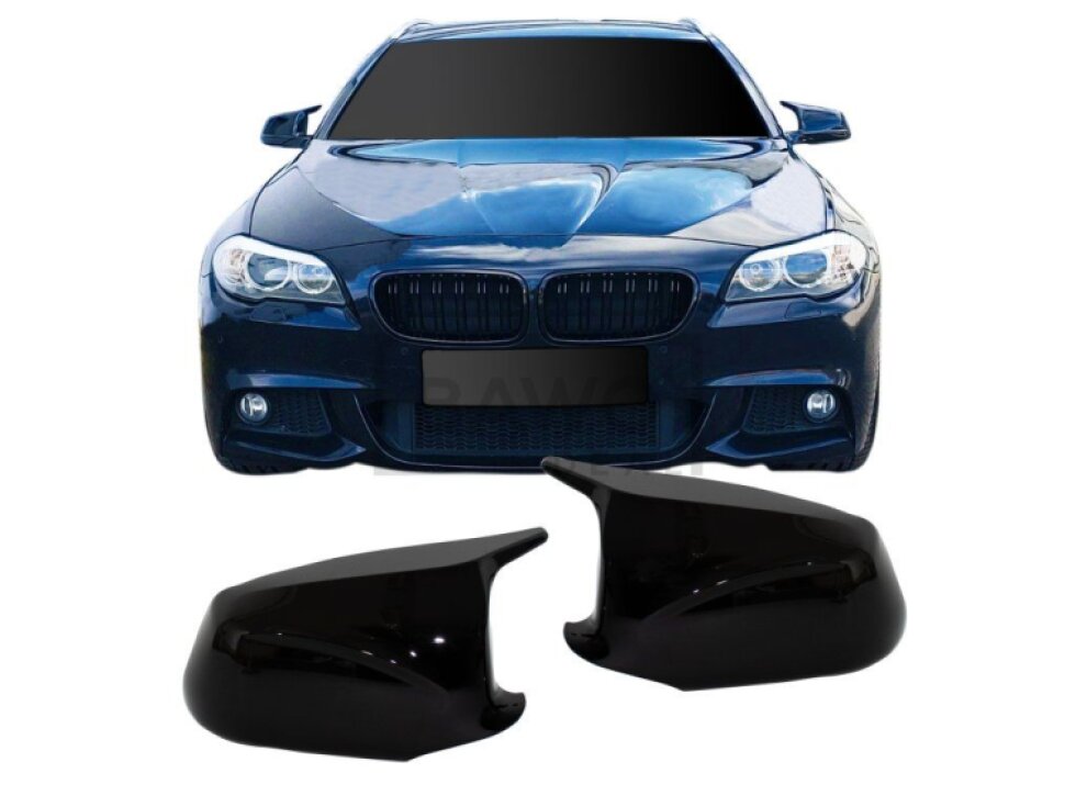 Kryty zrcátek M style BMW F10/F11 černé lesklé předfacelift