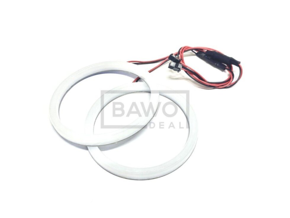 LED Angel Eyes kroužky UHP BMW E46 Coupe facelift - Cotton Mléčné 106mm
