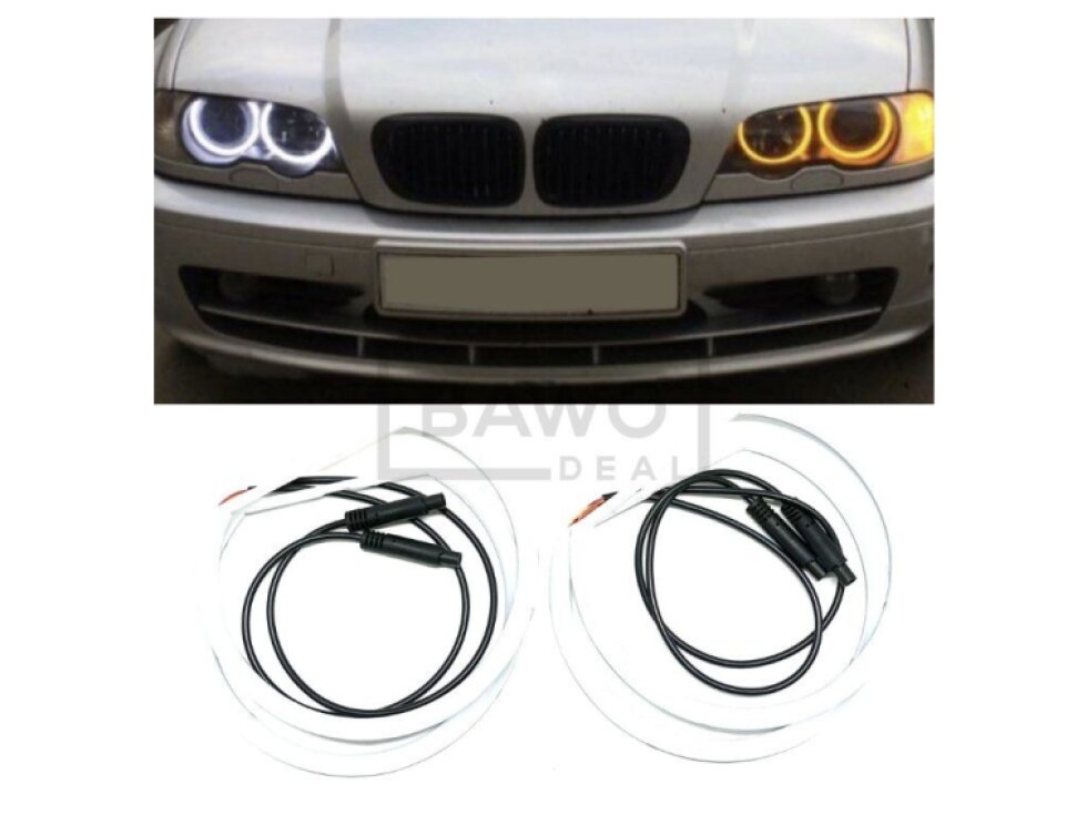 LED UHP Angel Eyes BMW E46 E36 E39 E38 131mm Angel Eyes kroužky s funkcí blinkru