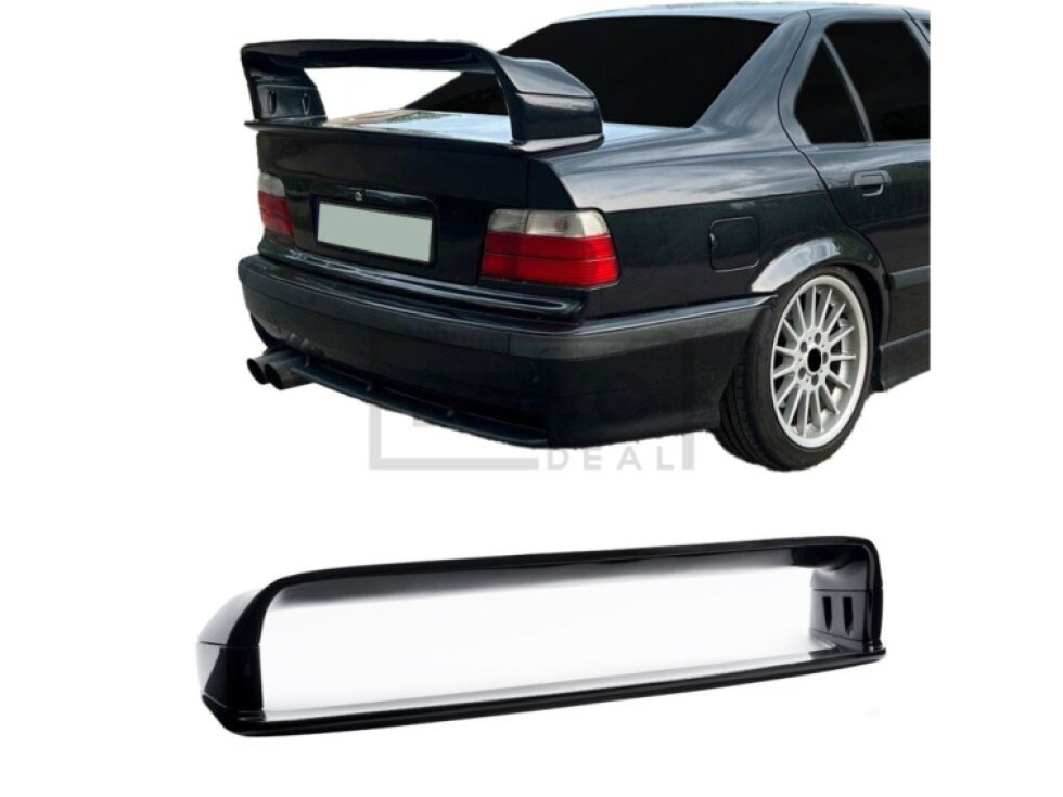BMW E36 GT křídlo vysoké pro sedan/coupe černý lesk