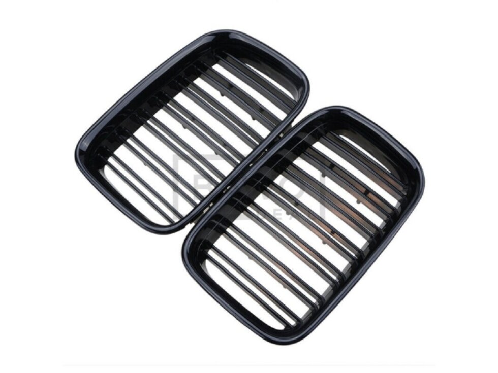 Ledvinky Dual line pro BMW E36 90-96, přední maska, černé lesklé mřížky