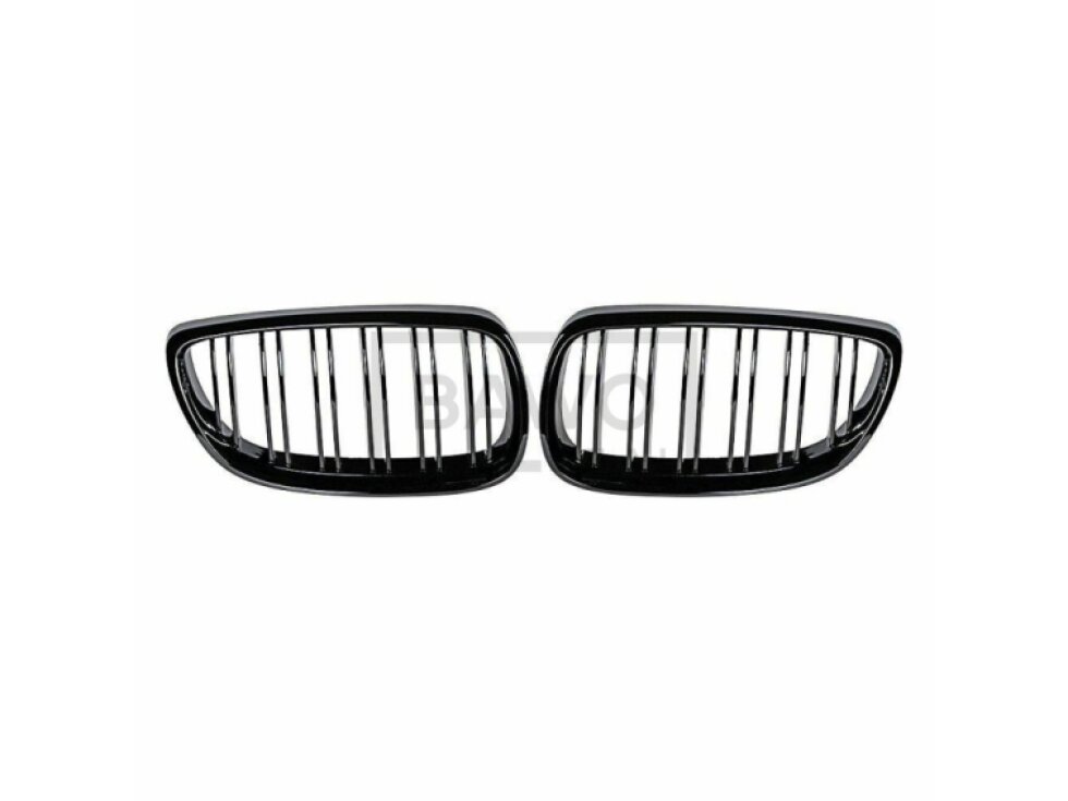 Ledvinky Dual line pro BMW E92 E93 06-10, přední maska, černé lesklé mřížky