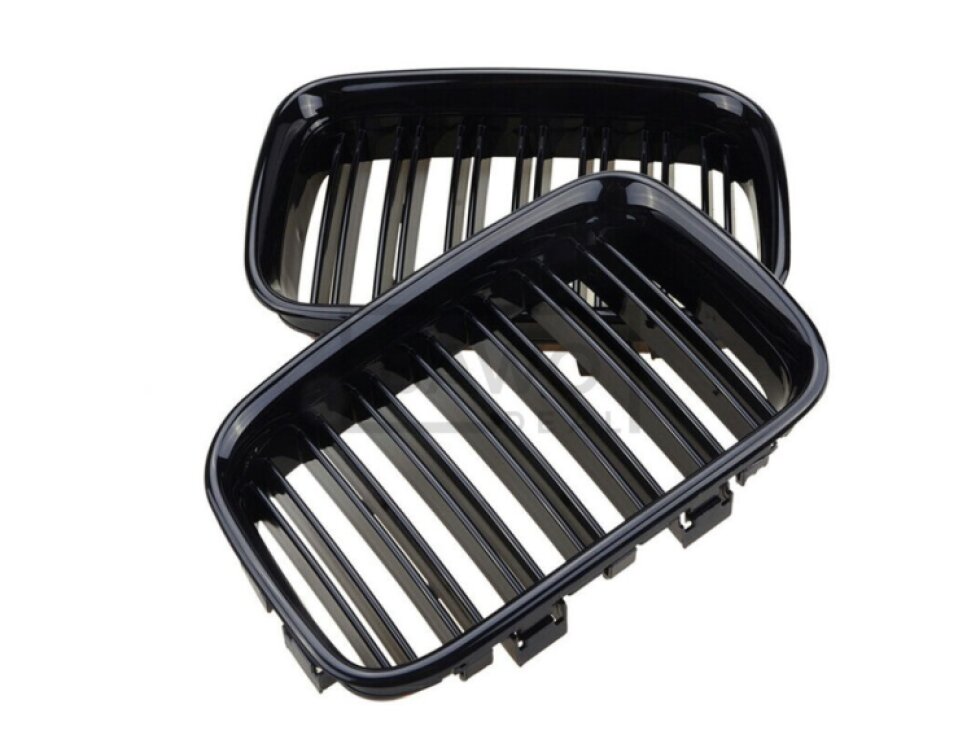 Ledvinky Dual line pro BMW E36 90-96, přední maska, černé lesklé mřížky