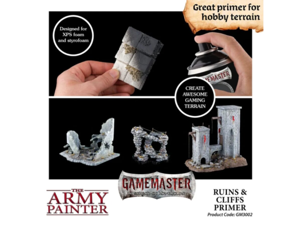 Army Painter: GameMaster Terrain Primer - Ruins & Cliffs