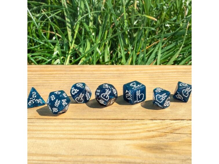 Sada kostek - Llama - Modro-bílá