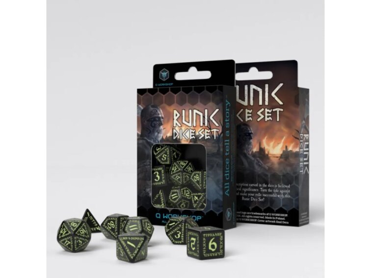 Sada runových kostek - svítící