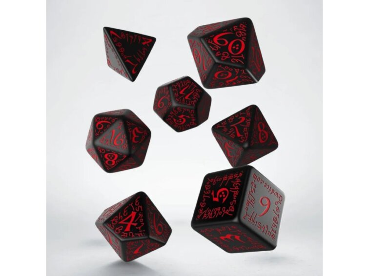 Sada elfských kostek - Černo červená