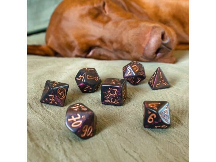 Sada psích kostek - Hnědá