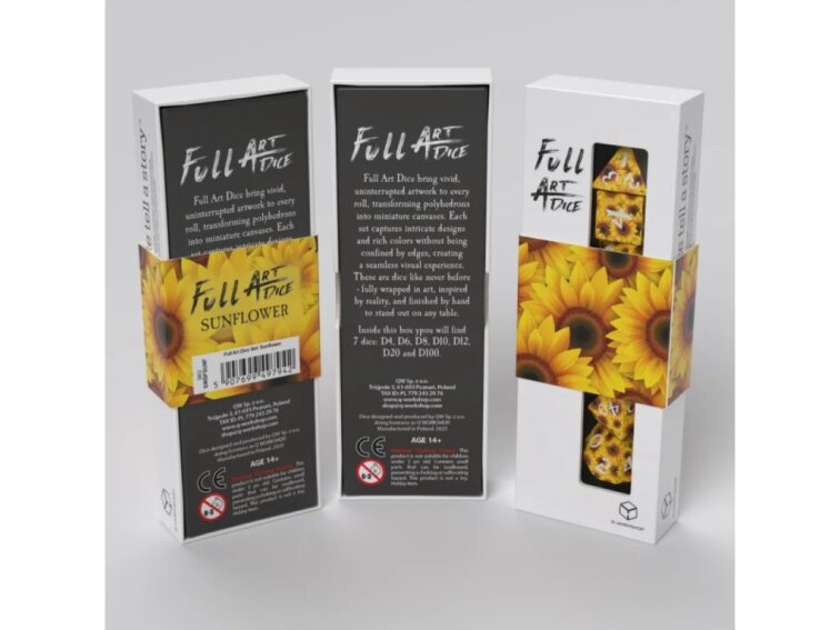 Sada kostek: Full Art Dice Set - Sunflower