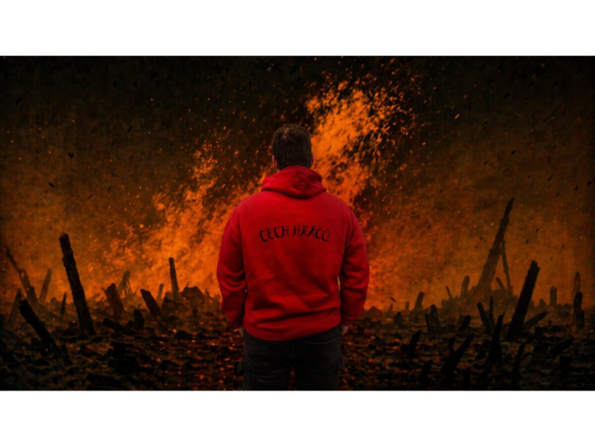 Mikina Cech Hačů (Rudá)