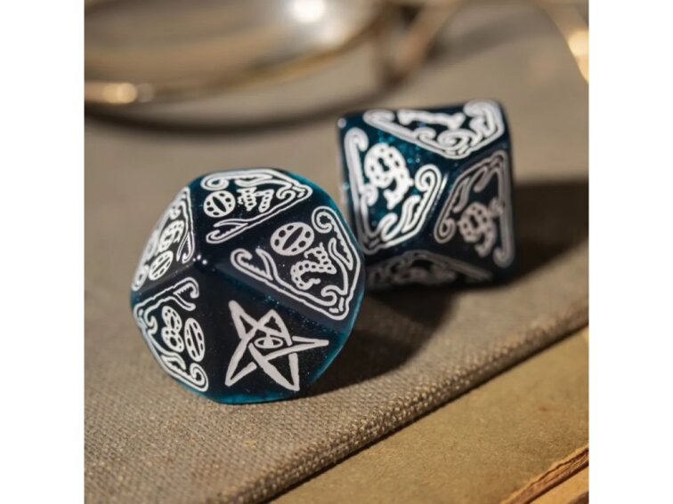 Sada kostek Call of Cthulhu - Modro-bílá