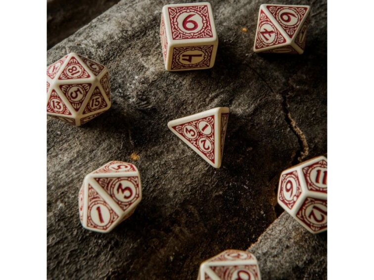 Sada kostek Viking - Béžová-burgundy