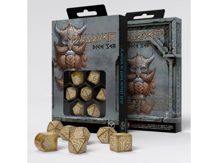 Sada trpasličích kostek - Zlato a drahokamy - Zlatá