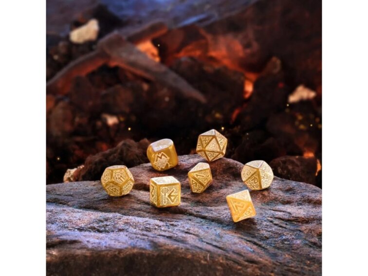 Sada trpasličích kostek - Zlato a drahokamy - Zlatá