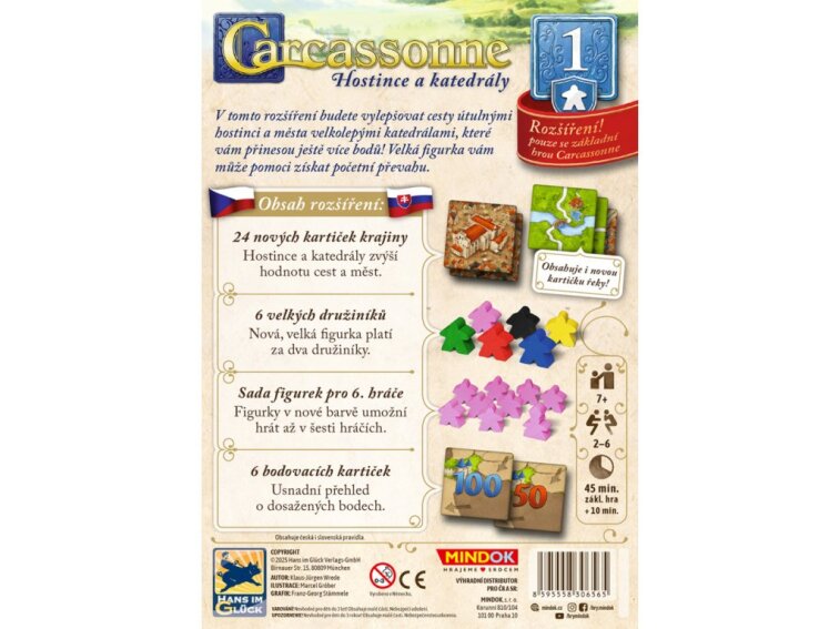 Carcassonne: Hostince a katedrály - Rozšíření 1