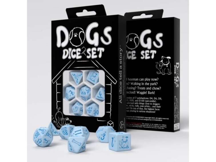 Sada psích kostek - Modrá