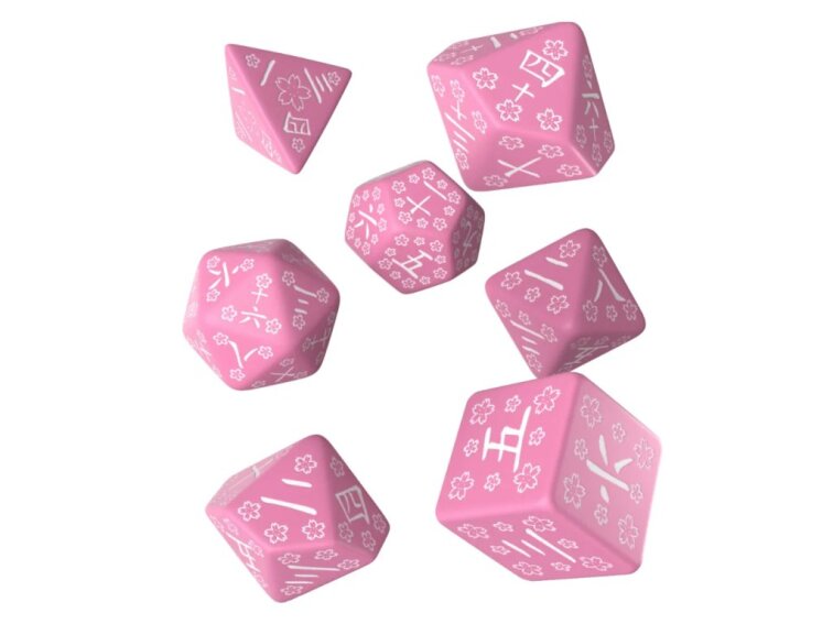 Sada Japonských kostek - Růžovo bílá