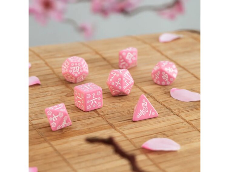 Sada Japonských kostek - Růžovo bílá