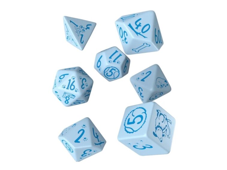 Sada psích kostek - Modrá