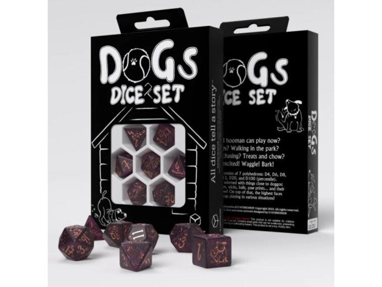 Sada psích kostek - Hnědá