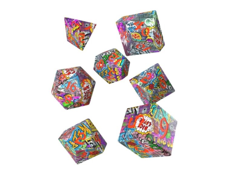 Sada kostek: Full Art Dice Set - Graffiti