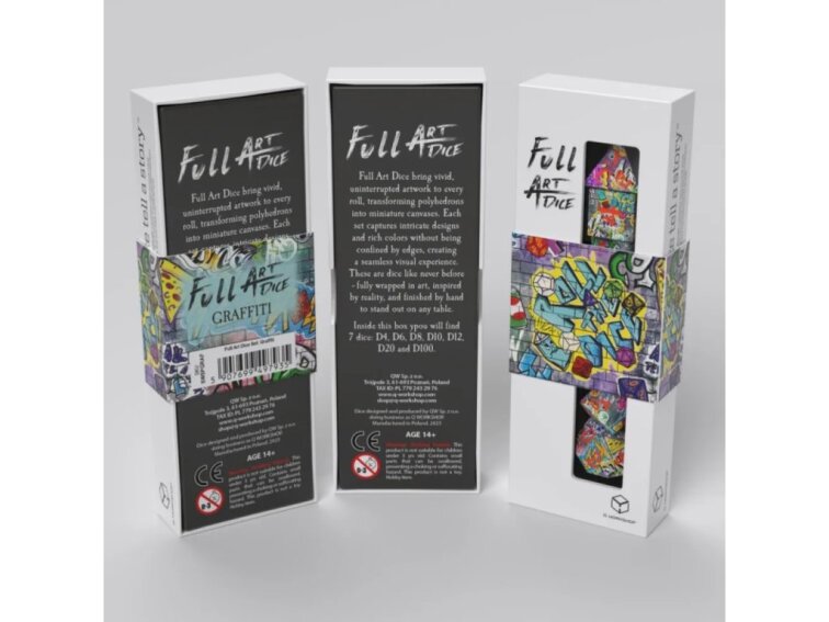 Sada kostek: Full Art Dice Set - Graffiti