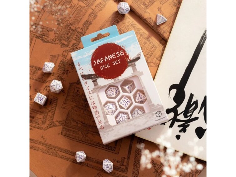 Sada Japonských kostek - Bílo fialová