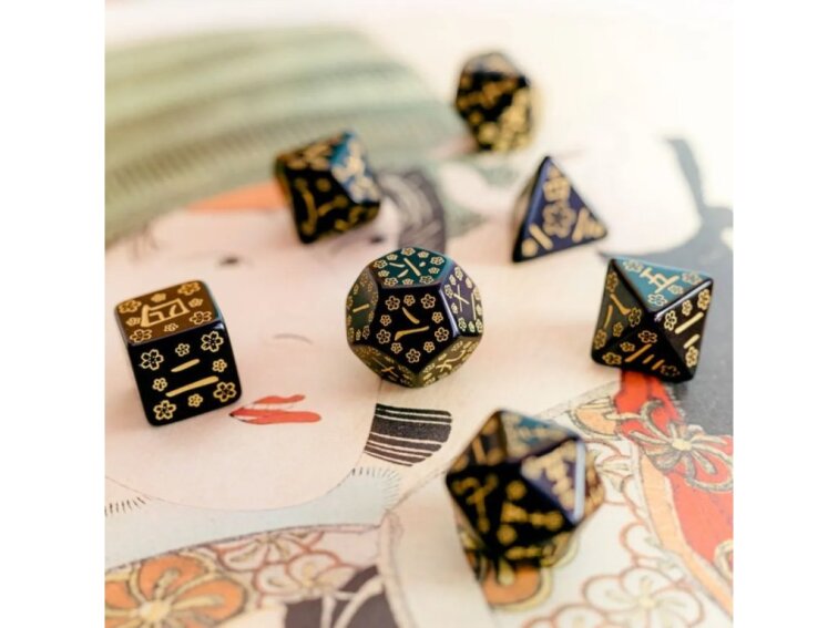 Sada Japonských kostek - Černo zlatá