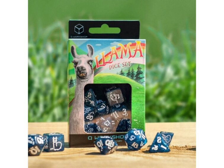 Sada kostek - Llama - Bílo-černá