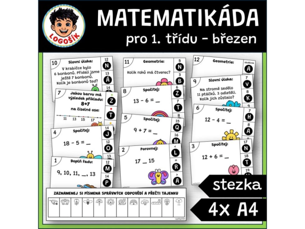 MATEMATIKÁDA - 1. třída - BŘEZEN