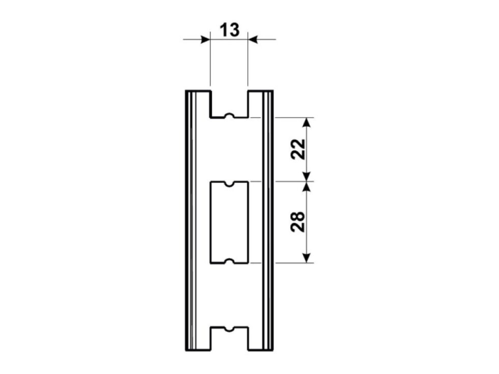 Stojina kotvená 30x30 mm, výška 1800 mm