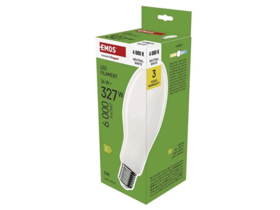 LED žárovka EMOS ED90 36W velký závit E40 4000K náhrada za výbojku 327W