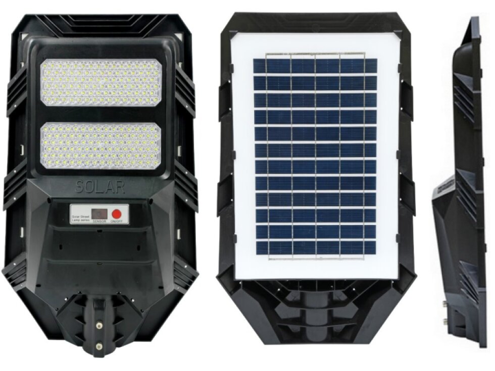 LED solární pouliční svítidlo STRADA 40W s dálkovým ovladačem a senzorem 3000K