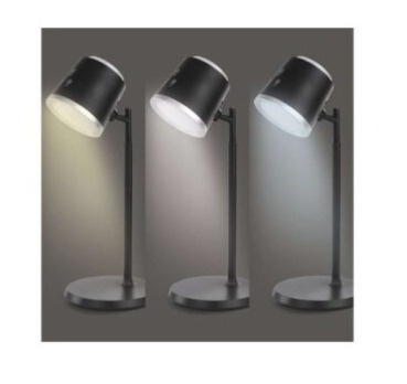 LED stolní lampa ABBIE nabíjecí, černá