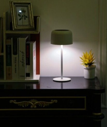 Venkovní solární LED stolní lampička CARO 4W stmívatelná USB-C bílá Immax