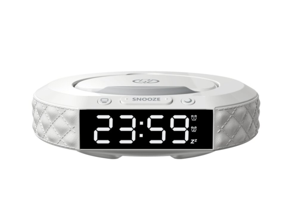 Multifunkční stolní hodiny Immax CLOCK, Qi bezdrátová nabíječka 3v1, 5W/10W