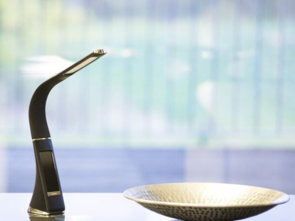 LED stolní lampička Immax LEATHER BLACK černá 08947L