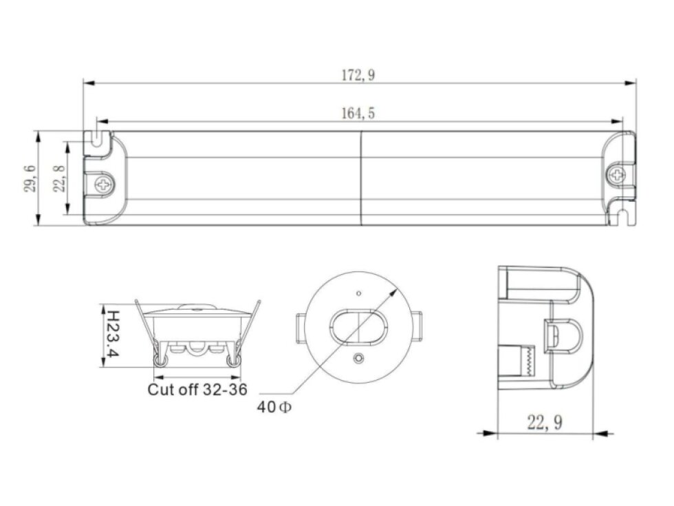 Greenlux GATRION corridor 1W nouzové vestavěné svítidlo do SDK sádrokartonu 150°x55° koridorové