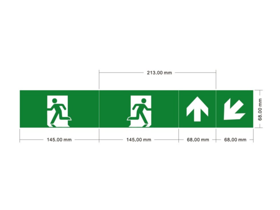 Nouzový PIKTOGRAM - nálepka pro označení nouzových východů malá