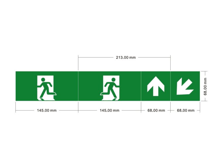 Nouzový PIKTOGRAM - nálepka pro označení nouzových východů malá