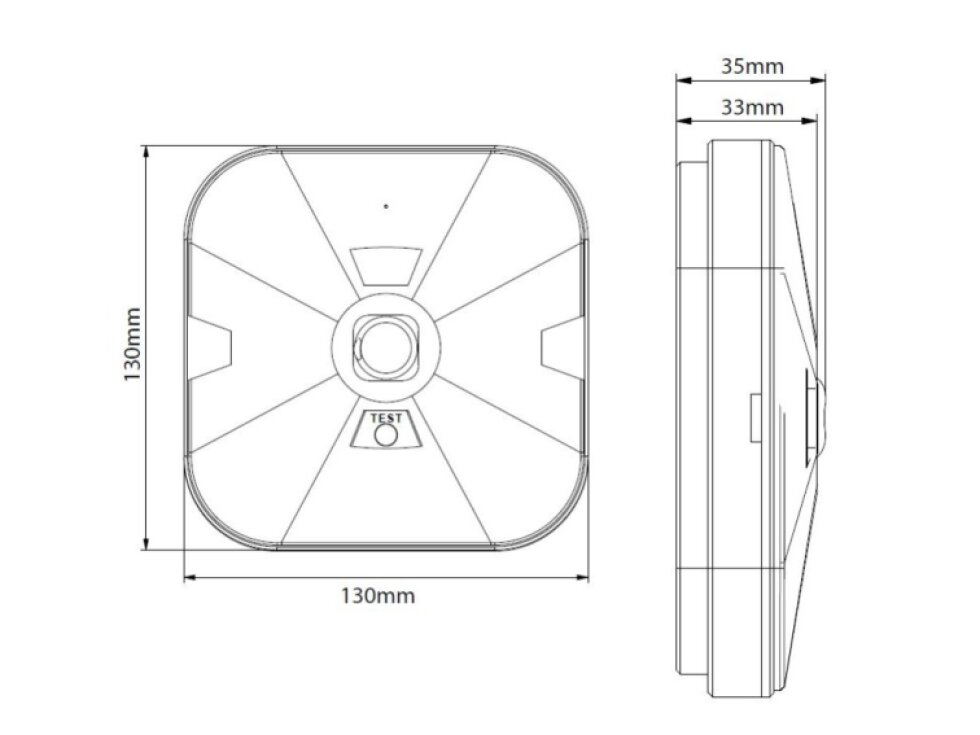 GATRION 3W corridor 60°x160° LED Emergency 3hodiny - Nouzové LED svítidlo do chodby