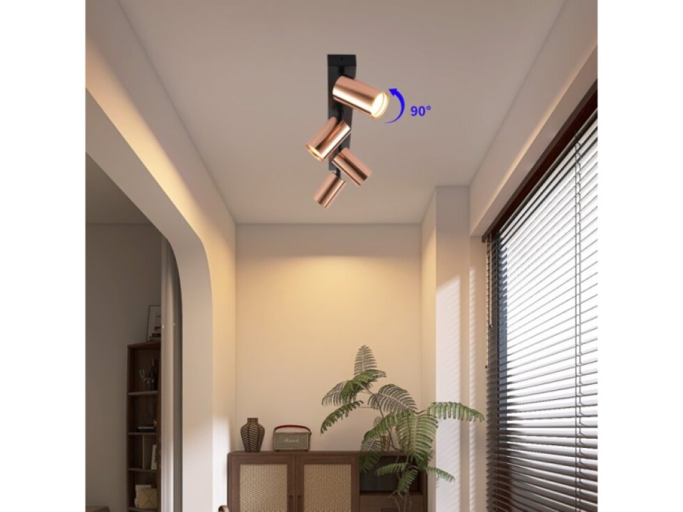 Immax PUNTO-4 stropní nástěnné bodové svítidlo linear 4 hlavy GU10, měděné