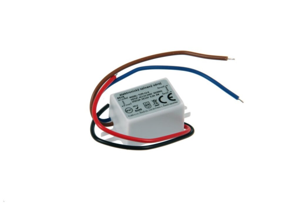 LED napájecí zdroj 12V 6W 0,5A pro LED pásky IP67 voděodolné trafo do montážní krabice 051201