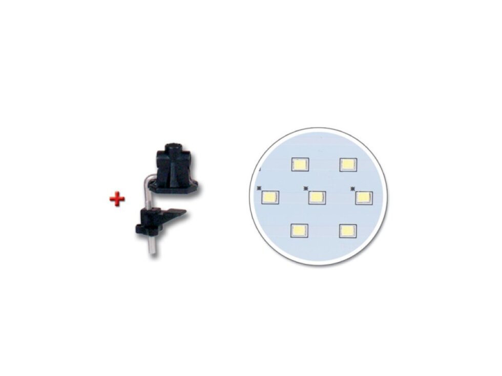 LED lampička Adept 8W černá s kloubem L50164-LED/CR